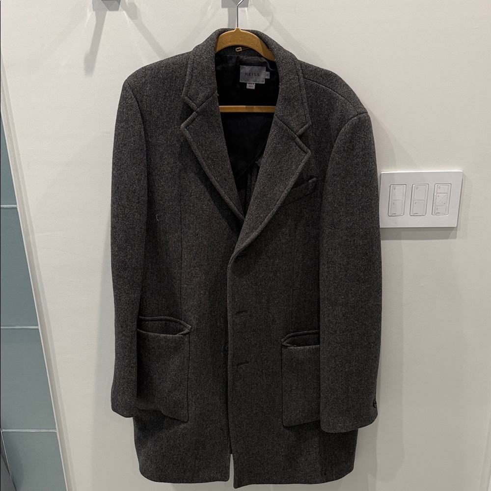 Reiss Men's Gray Wool Coat